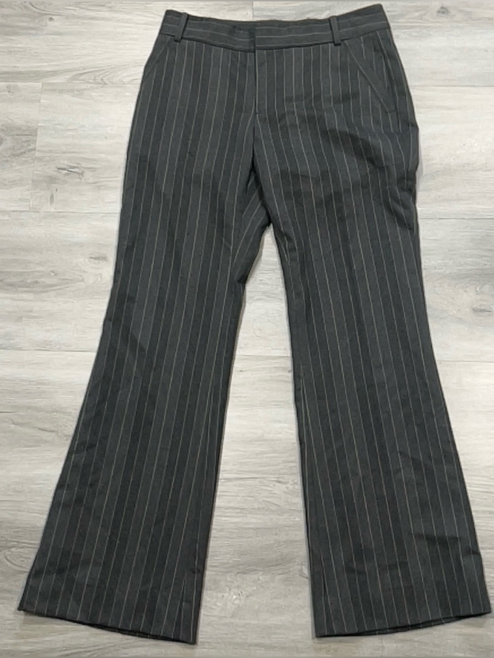 Club Monaco Pinstripe Wool Blend Trouser Pants Gray Women's Size 4